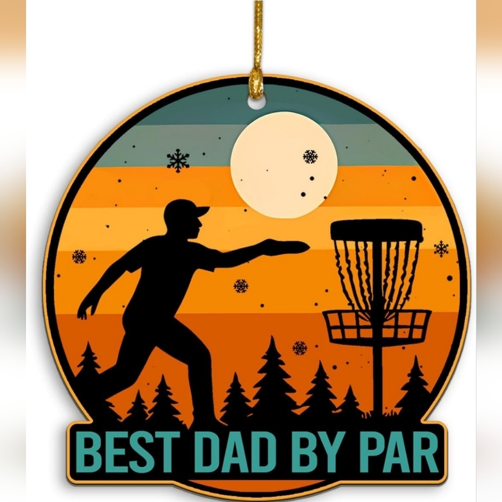 Best Dad By Par Disc Golf Ornament